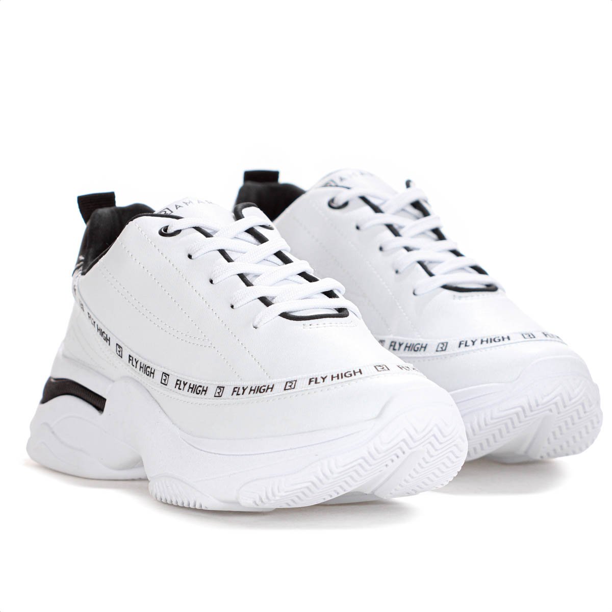 Tenis Ramarim New Fly High Branco e Preto - Feminino Branco 3