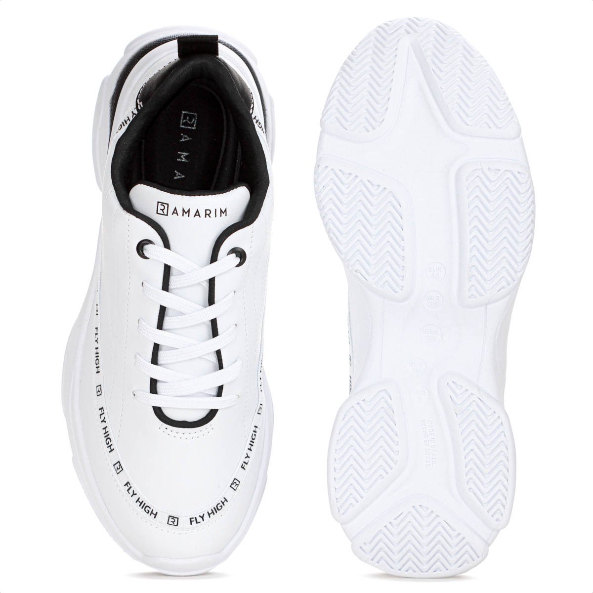 Tenis Ramarim New Fly High Branco e Preto - Feminino Branco 4