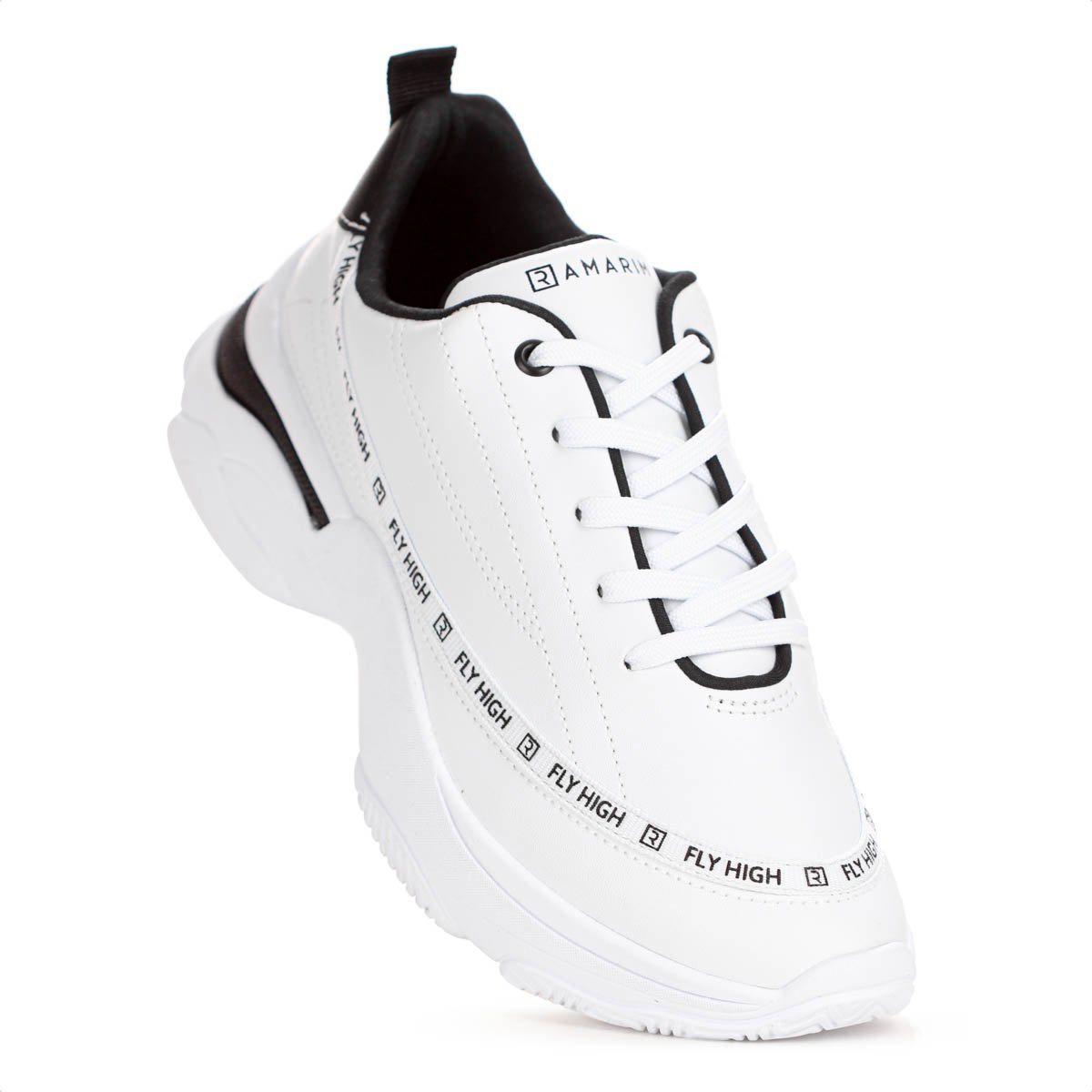 Tenis Ramarim New Fly High Branco e Preto - Feminino Branco 5