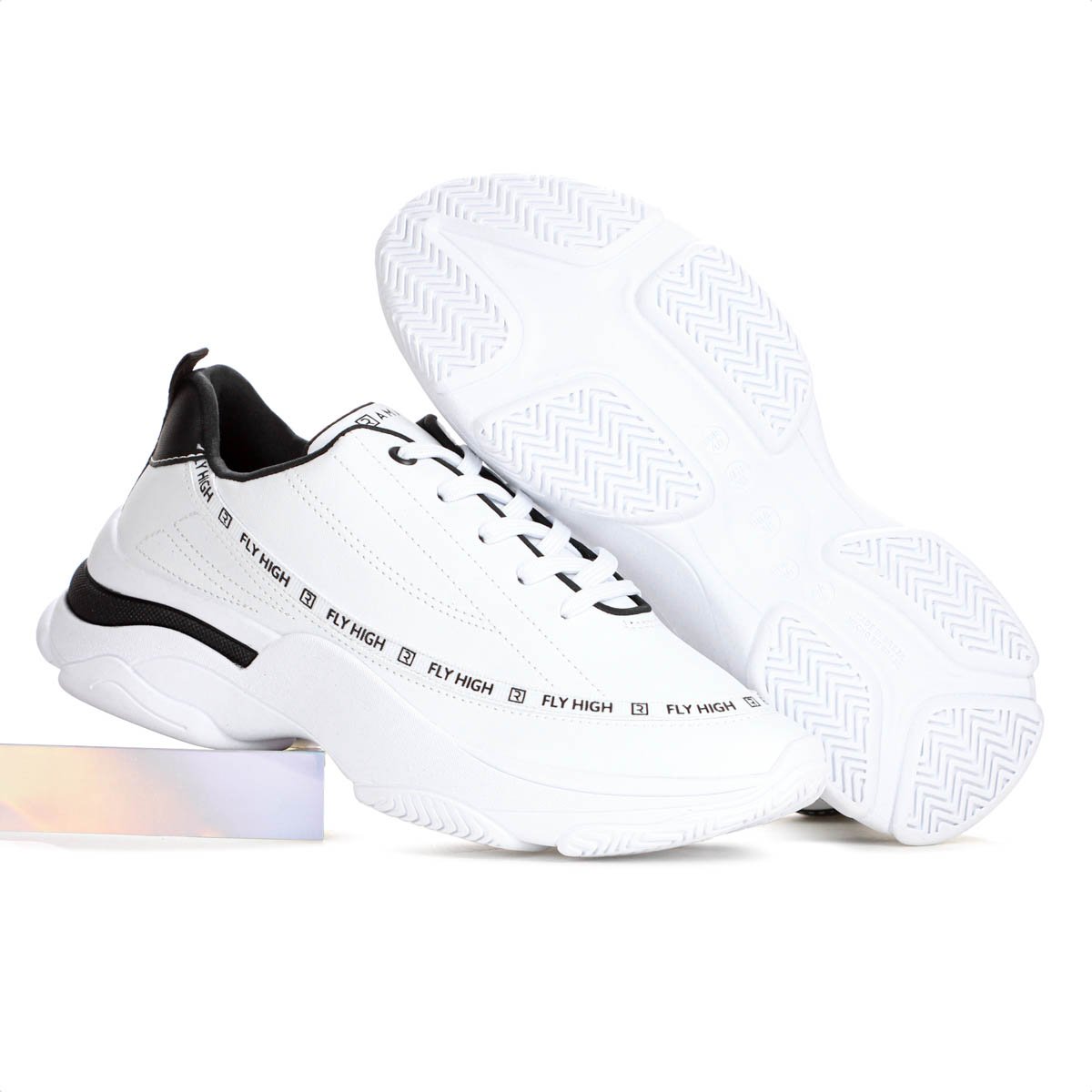 Tenis Ramarim New Fly High Branco e Preto - Feminino Branco 9
