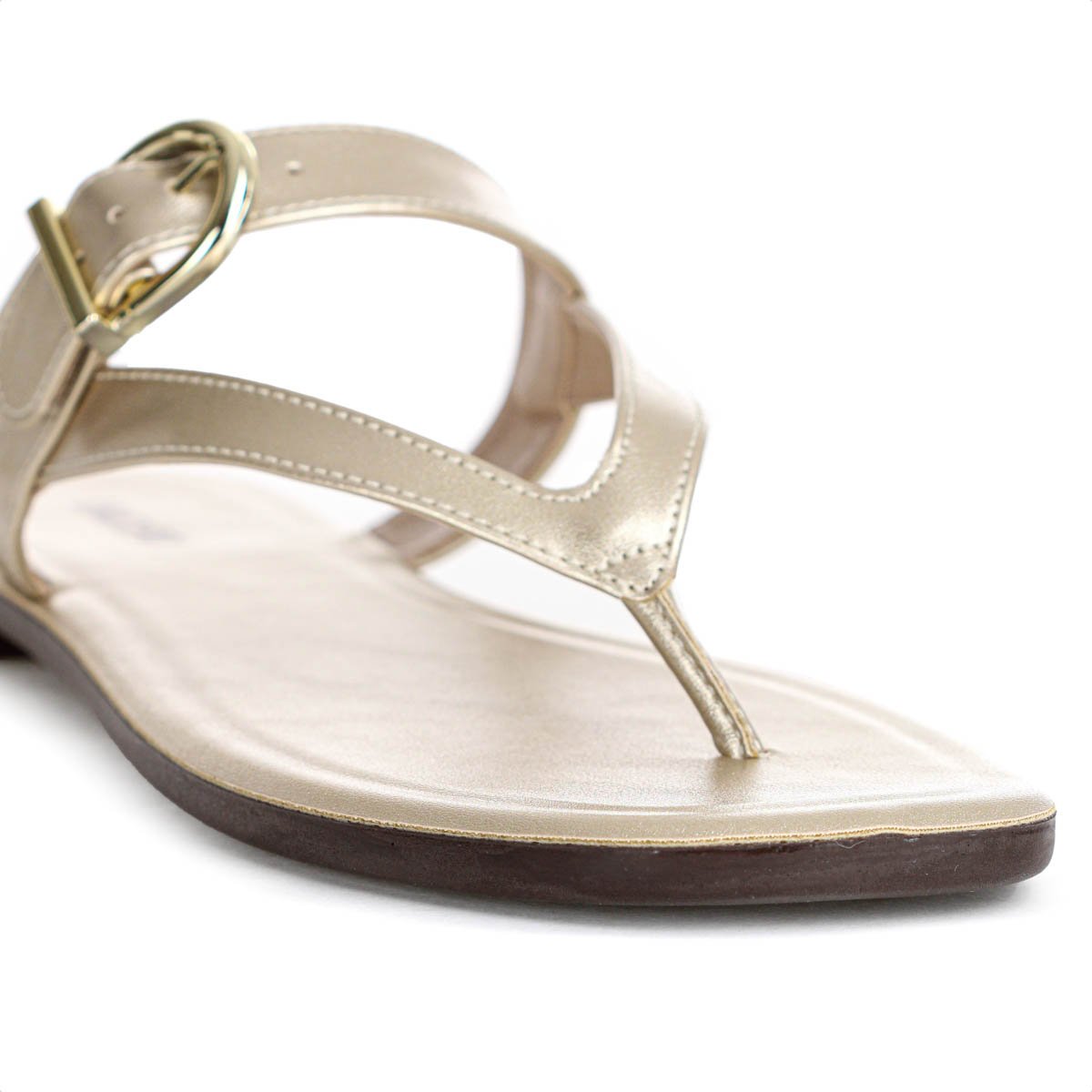 Rasteira Anacapri Fivela Dourado - Feminino Dourado 7