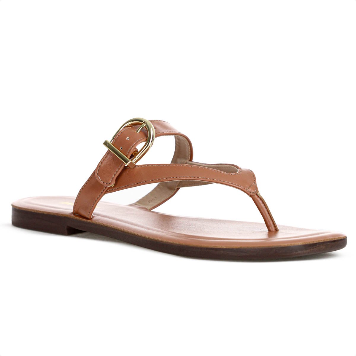 Rasteira Anacapri Fivela Marrom Caramelo - Feminino