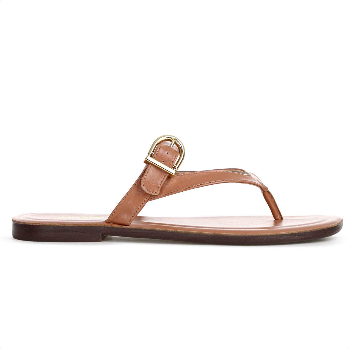 Rasteira Anacapri Fivela Marrom Caramelo - Feminino Marrom 2