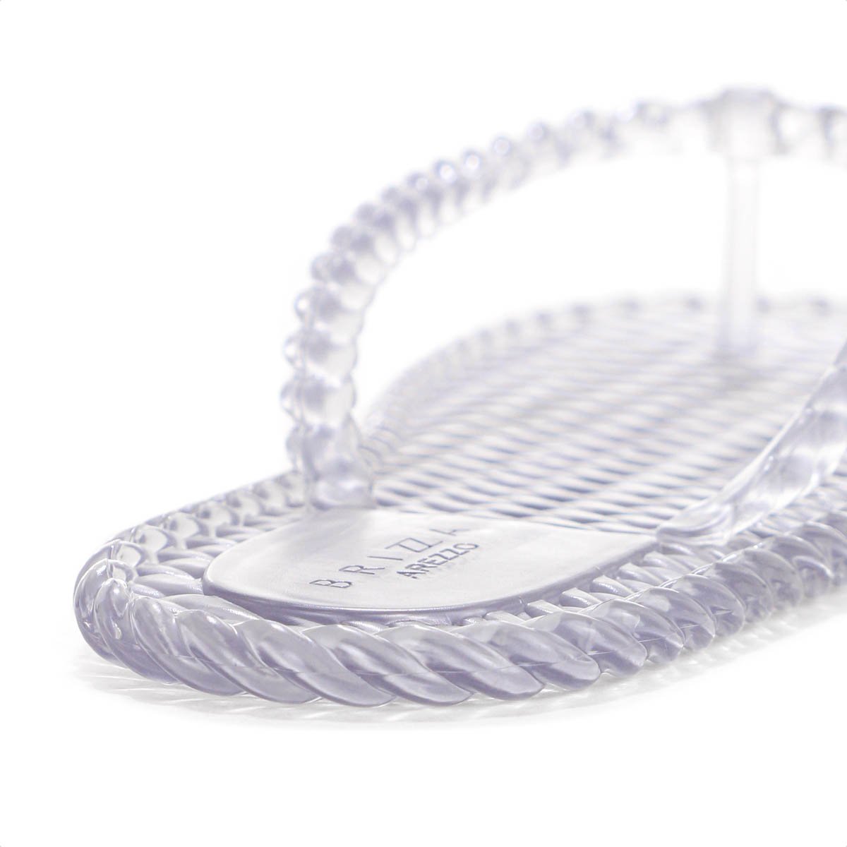 Chinelo Brizza Arezzo Tira Marrocos Translucido - Feminino Branco 9