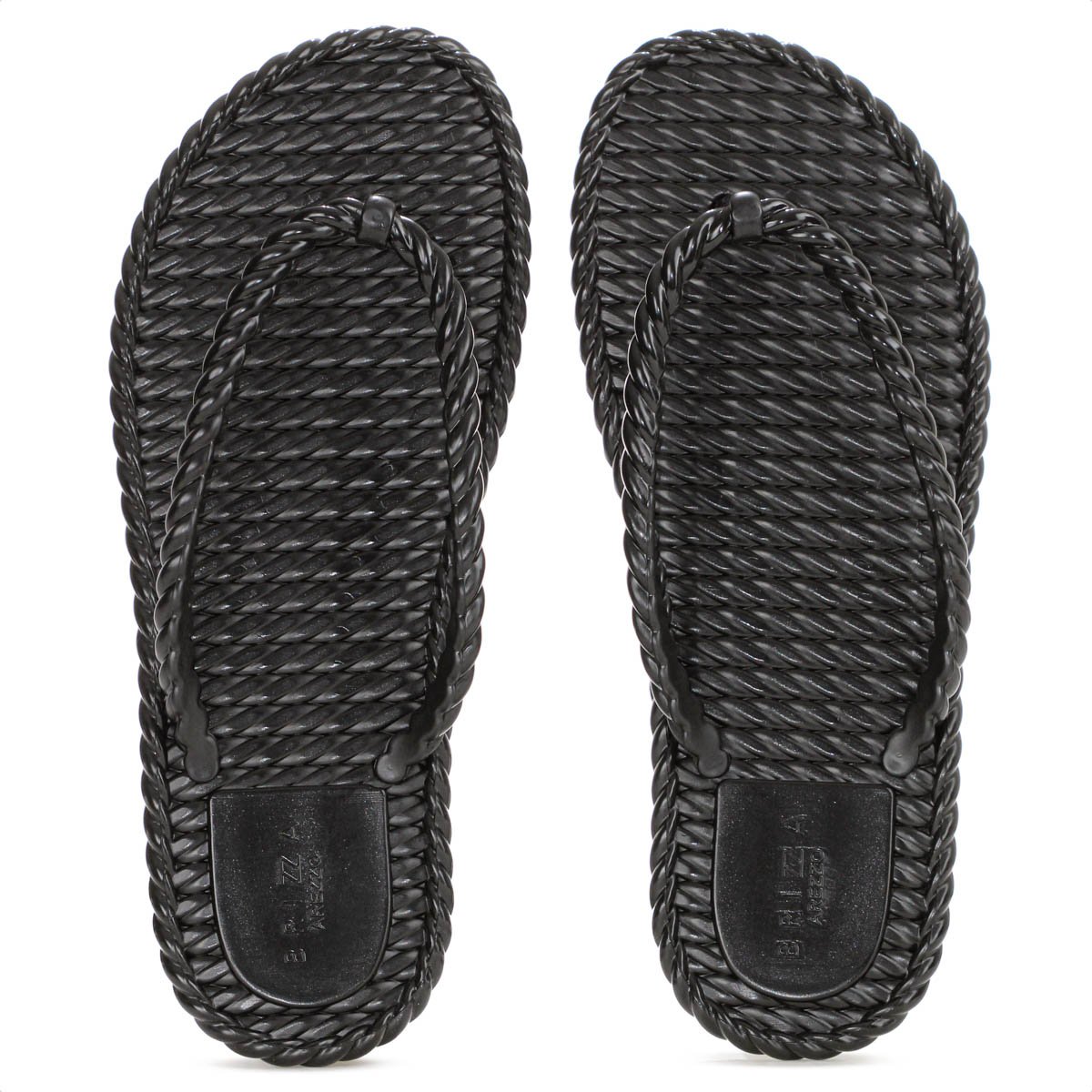 Chinelo Brizza Arezzo Tira Marrocos Preto - Feminino