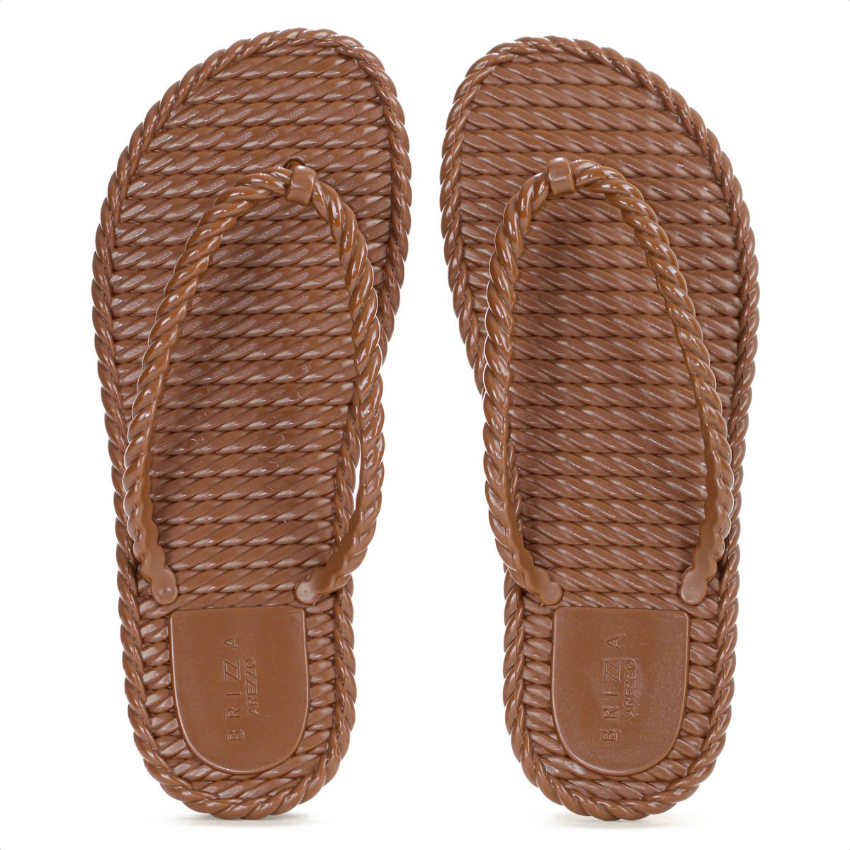 Chinelo Brizza Arezzo Tira Marrocos Marrom - Feminino