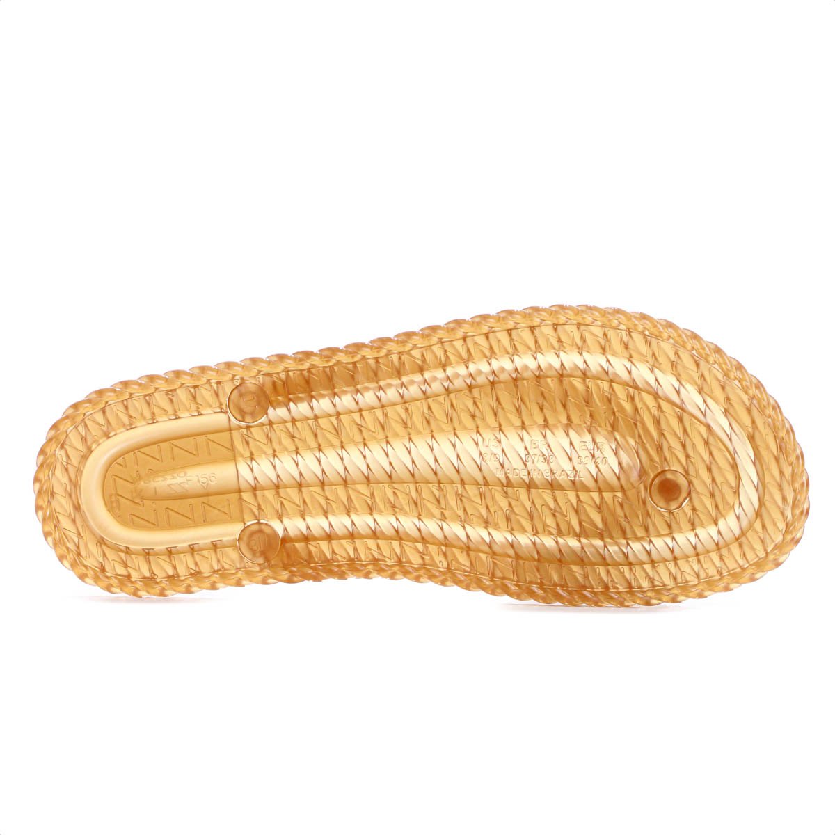 Chinelo Brizza Arezzo Tira Marrocos Translucido Marrom Caramelo - Feminino Marrom 6