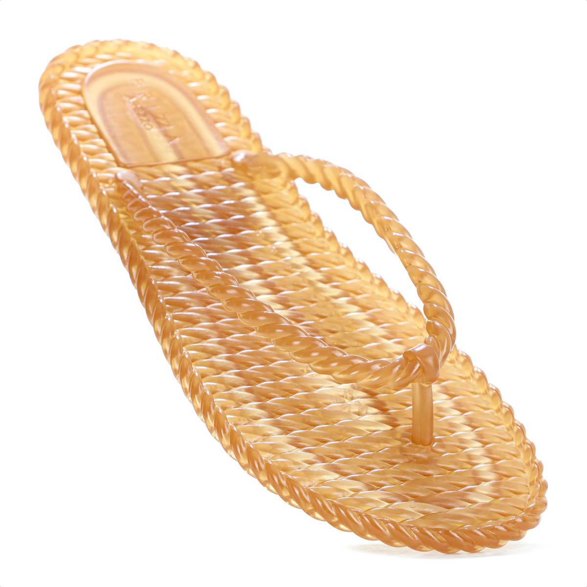 Chinelo Brizza Arezzo Tira Marrocos Translucido Marrom Caramelo - Feminino Marrom 7