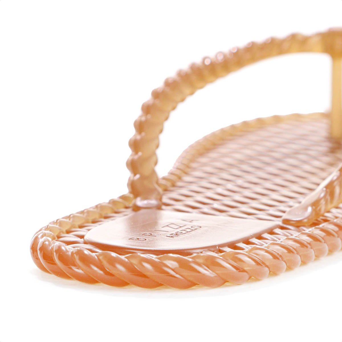 Chinelo Brizza Arezzo Tira Marrocos Translucido Marrom Caramelo - Feminino Marrom 9