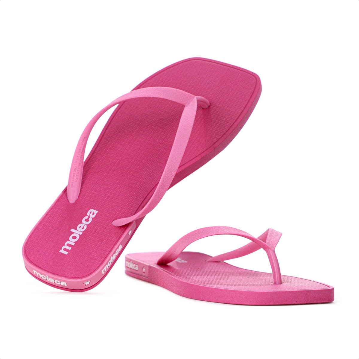 Chinelo Moleca Bico Quadrado Rosa - Feminino Rosa 9