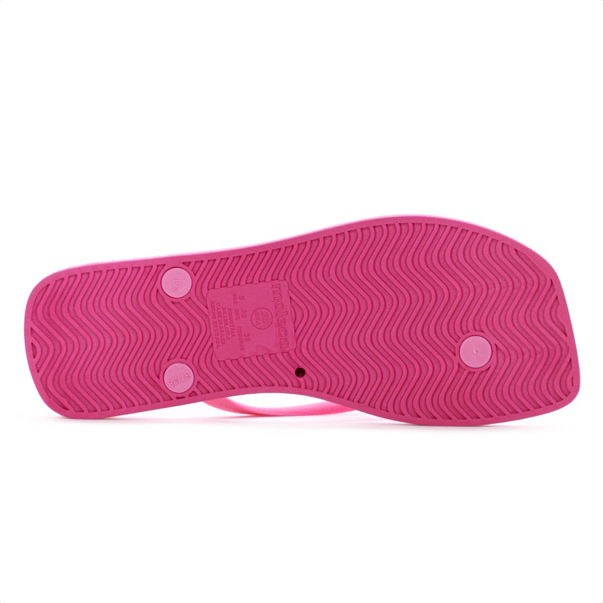Chinelo Moleca Bico Quadrado Rosa - Feminino Rosa 6