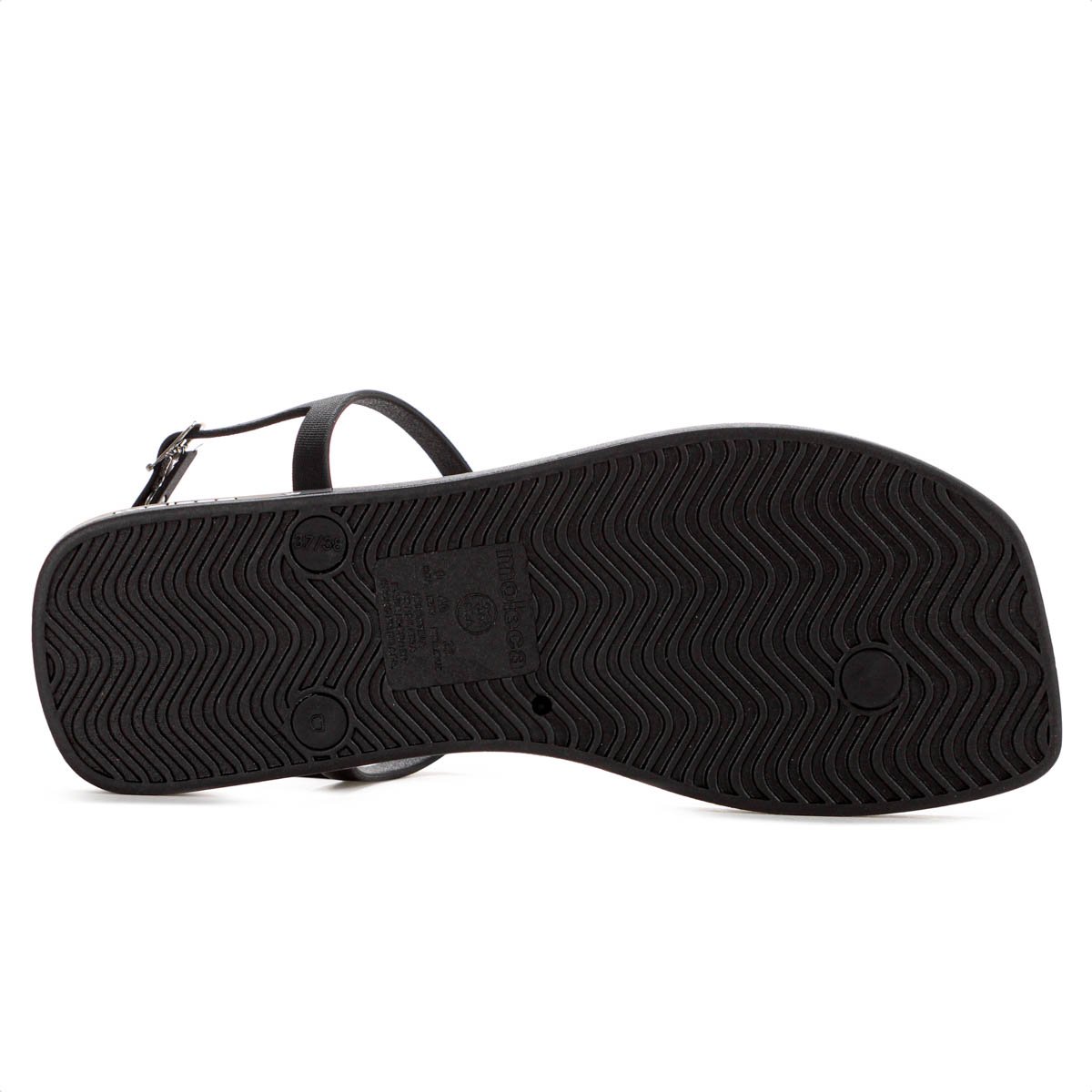 Sandalia Moleca Tira Pronta Pin Emoji Preto - Feminino Preto 6