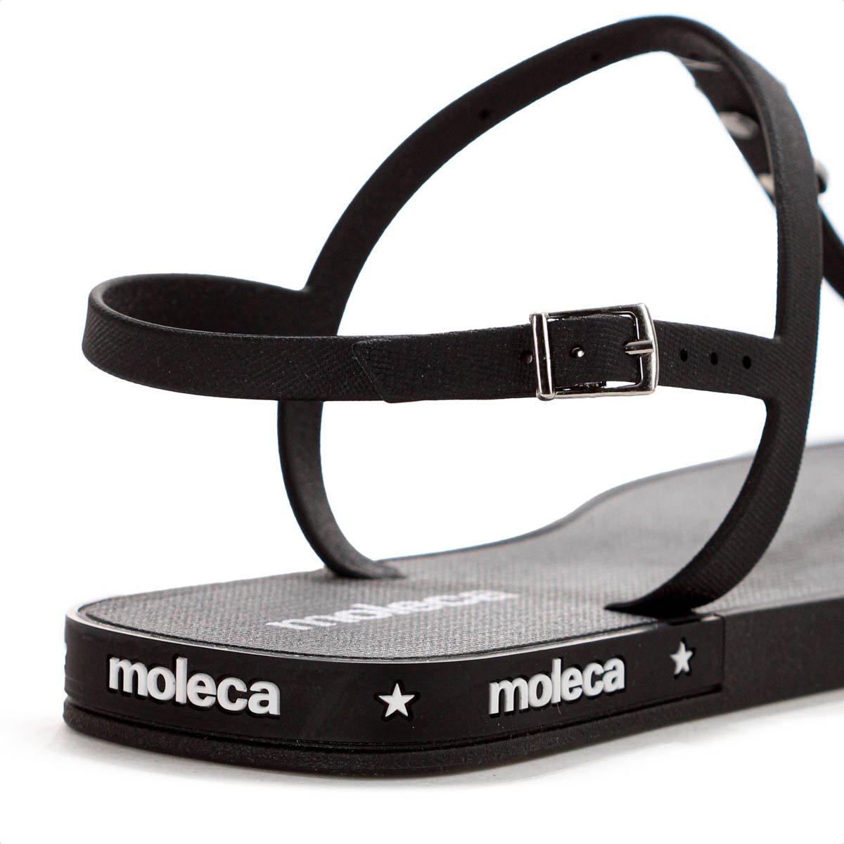 Sandalia Moleca Tira Pronta Pin Emoji Preto - Feminino Preto 10