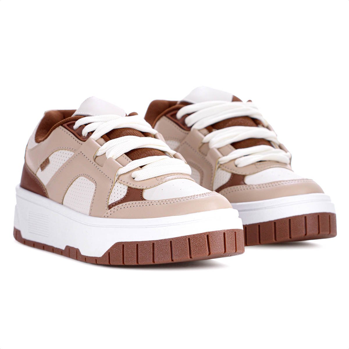 Tenis Anacapri Ivy Maxi Bege e Marrom - Feminino Bege/Marrom 4