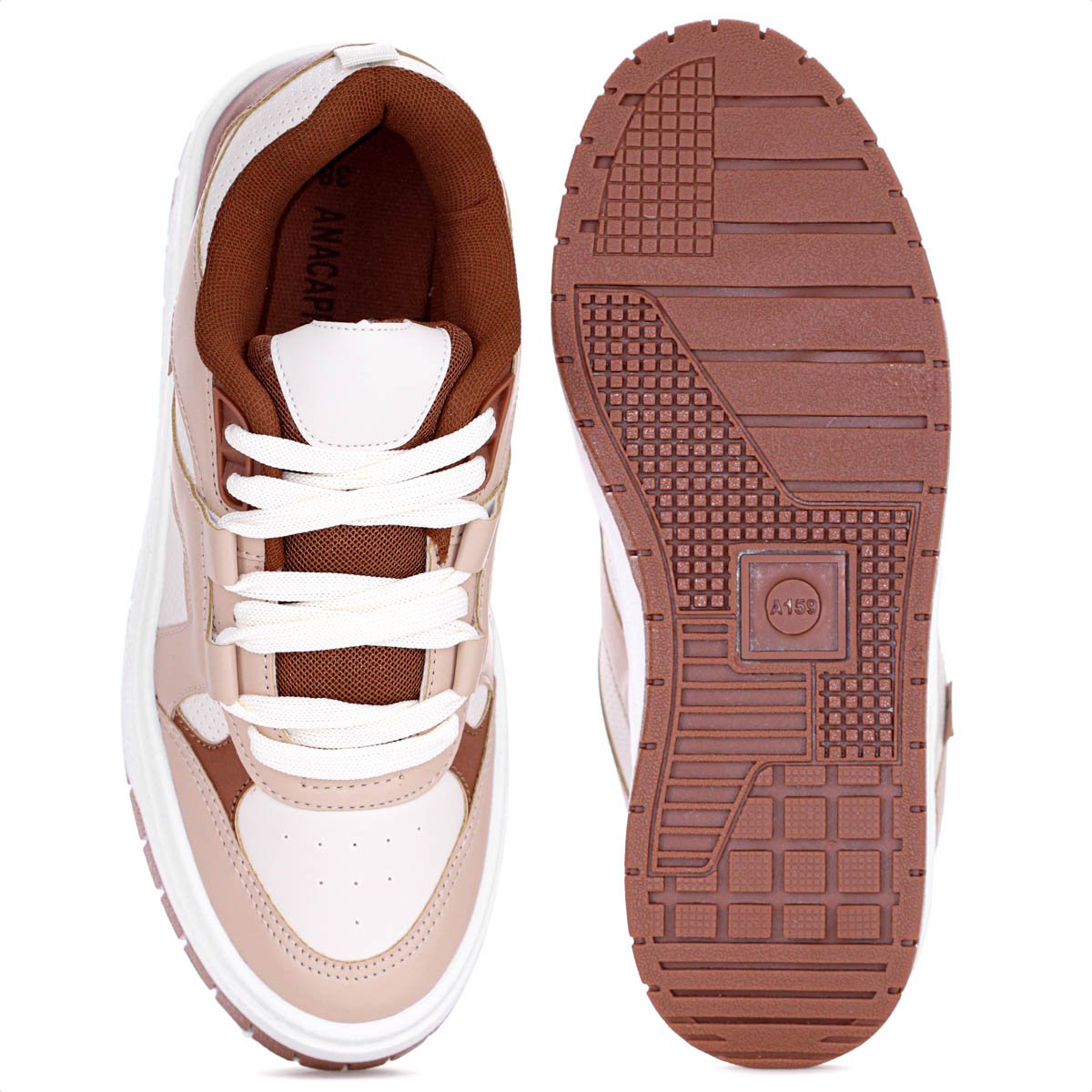 Tenis Anacapri Ivy Maxi Bege e Marrom - Feminino Bege/Marrom 7