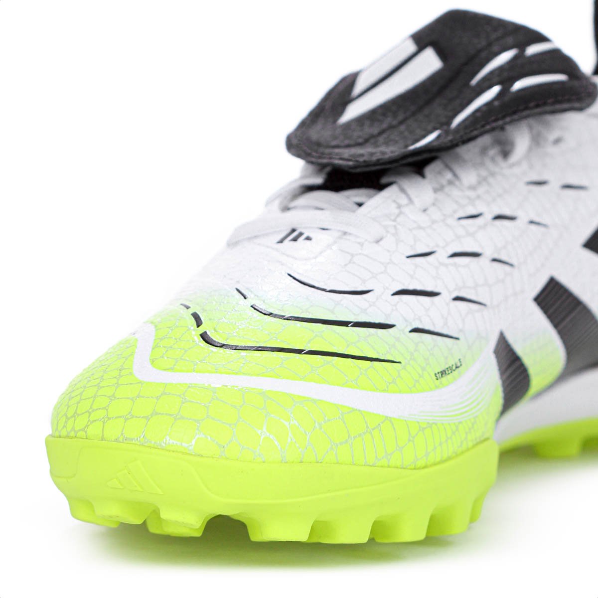 Chuteira Adidas Society Predator League Fold-Over Branco Preto e Verde - Masculino Branco/Preto/Verde 6