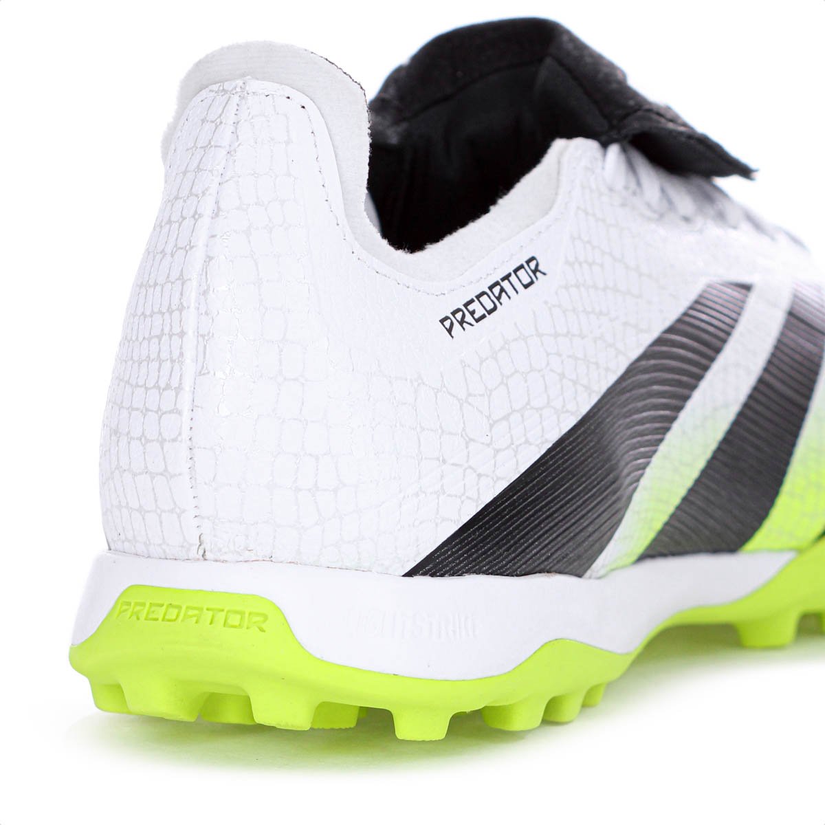 Chuteira Adidas Society Predator League Fold-Over Branco Preto e Verde - Masculino Branco/Preto/Verde 7