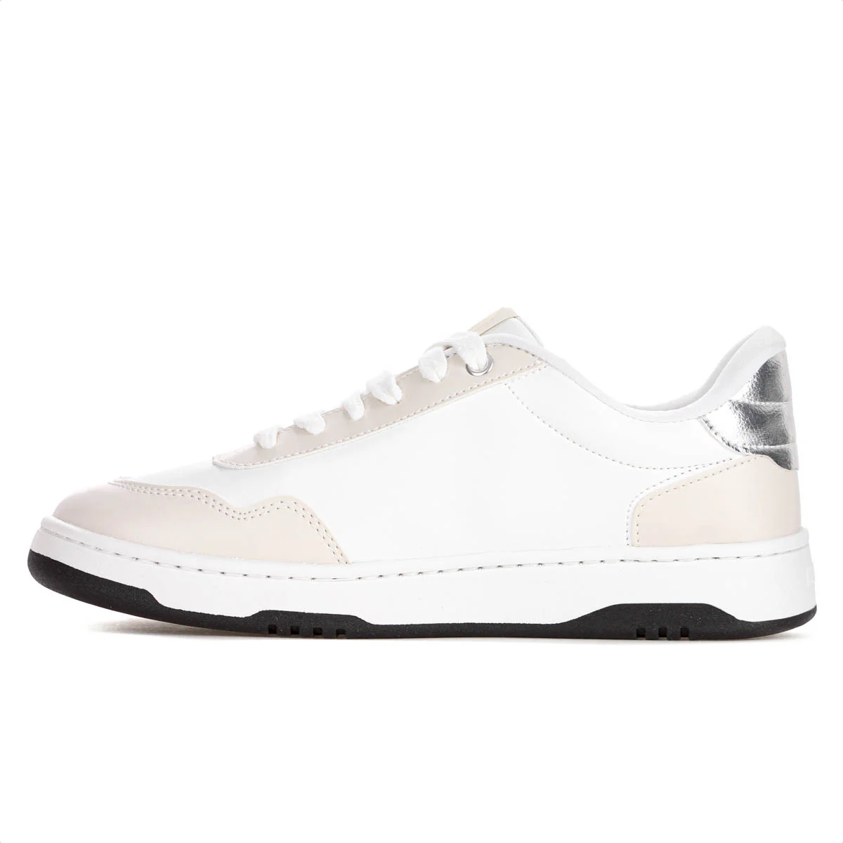 Tenis Anacapri AC1119 Virginia Fonseca Branco Prata e Creme - Feminino Branco/Bege/Prata 2