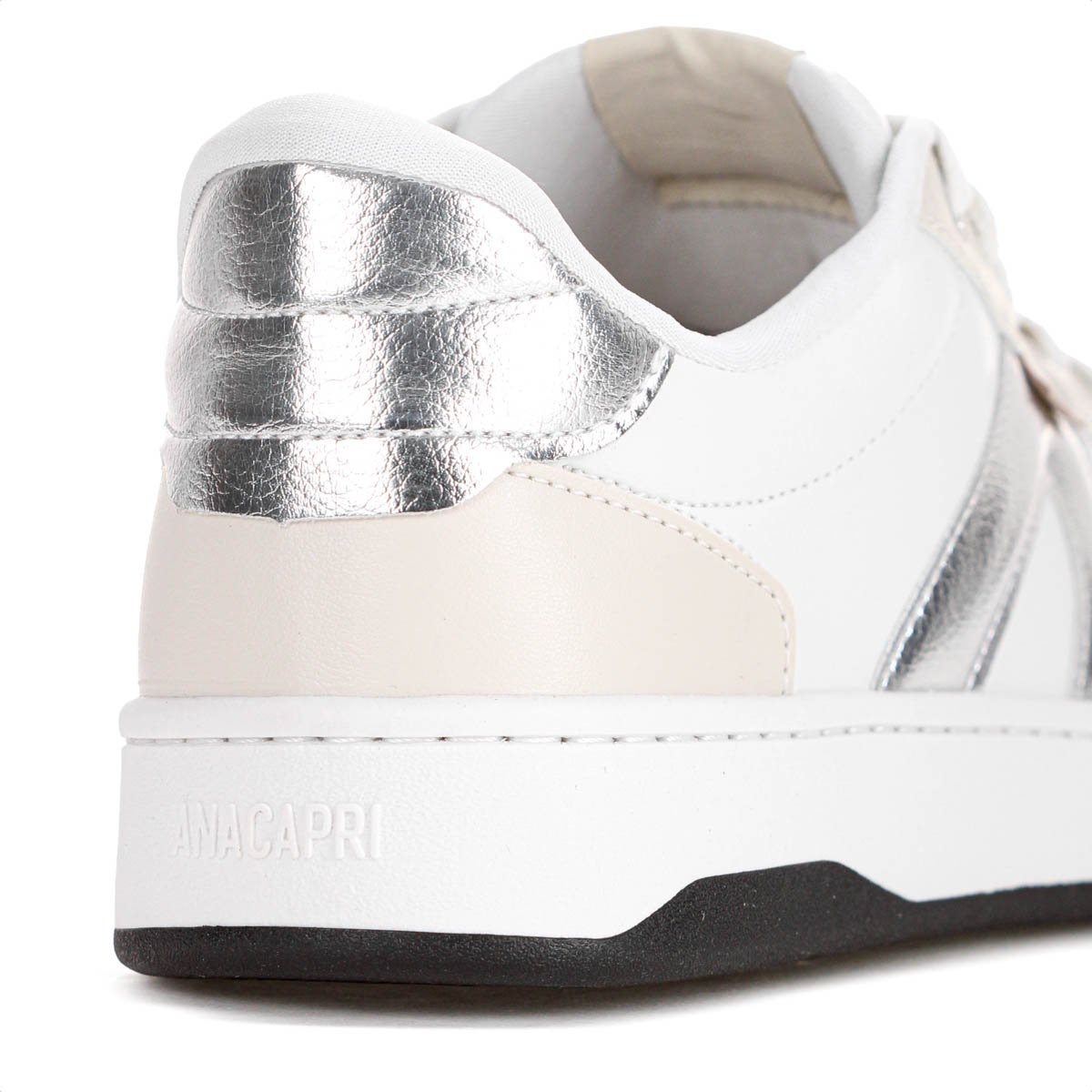 Tenis Anacapri AC1119 Virginia Fonseca Branco Prata e Creme - Feminino Branco/Bege/Prata 7