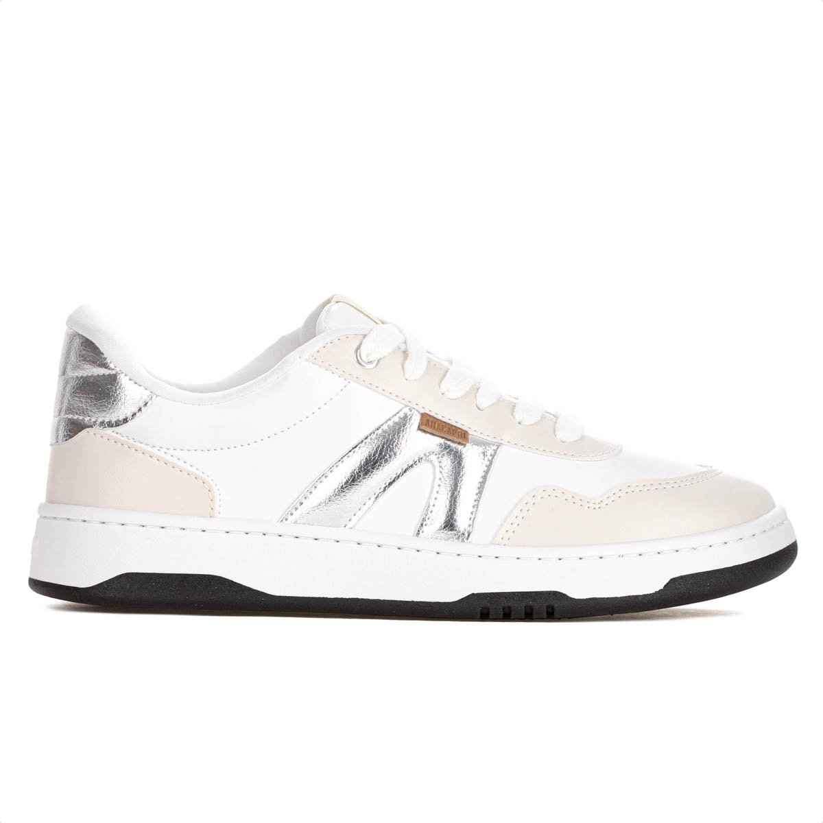 Tenis Anacapri AC1119 Virginia Fonseca Branco Prata e Creme - Feminino