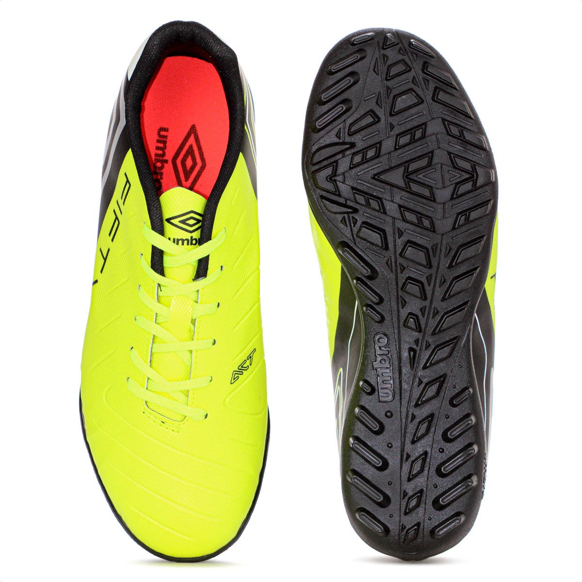 Chuteira Umbro Society Fifty Vi League Verde Limao Preto e Prata - Masculino Verde 4