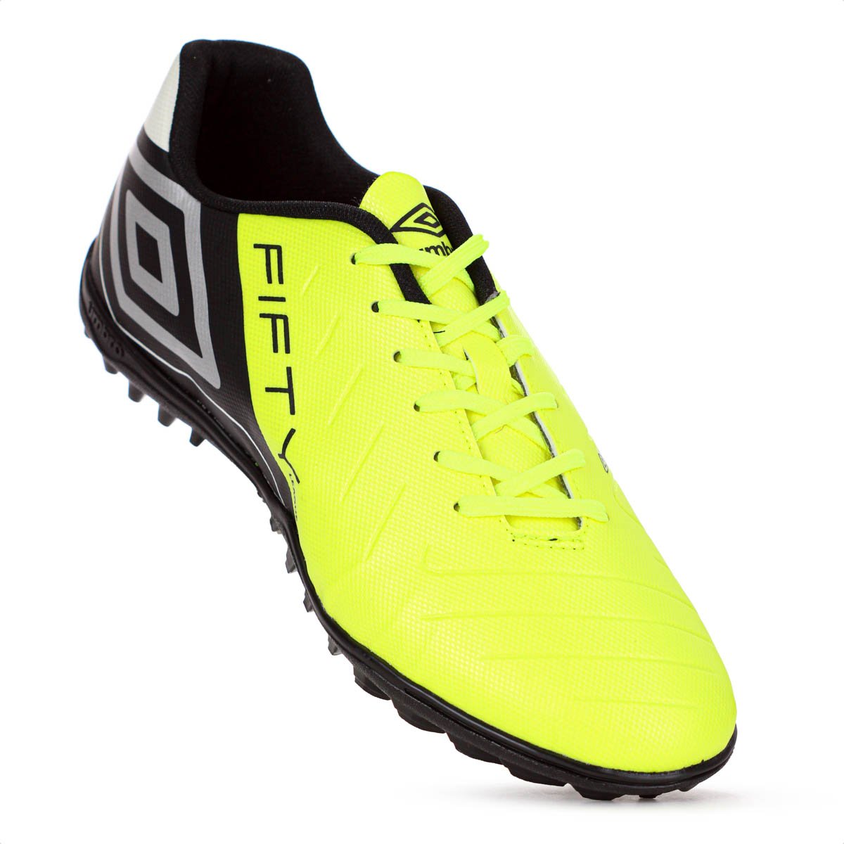 Chuteira Umbro Society Fifty Vi League Verde Limao Preto e Prata - Masculino Verde 5