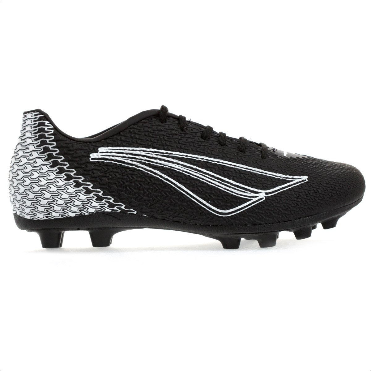 Chuteira Penalty Campo Bravo XXII Preta e Branca 