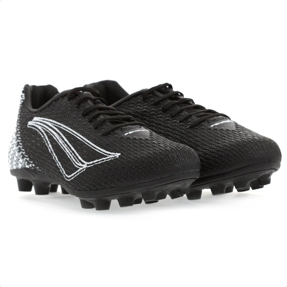 Chuteira Penalty Campo Bravo XXII Preta e Branca  Preto 3