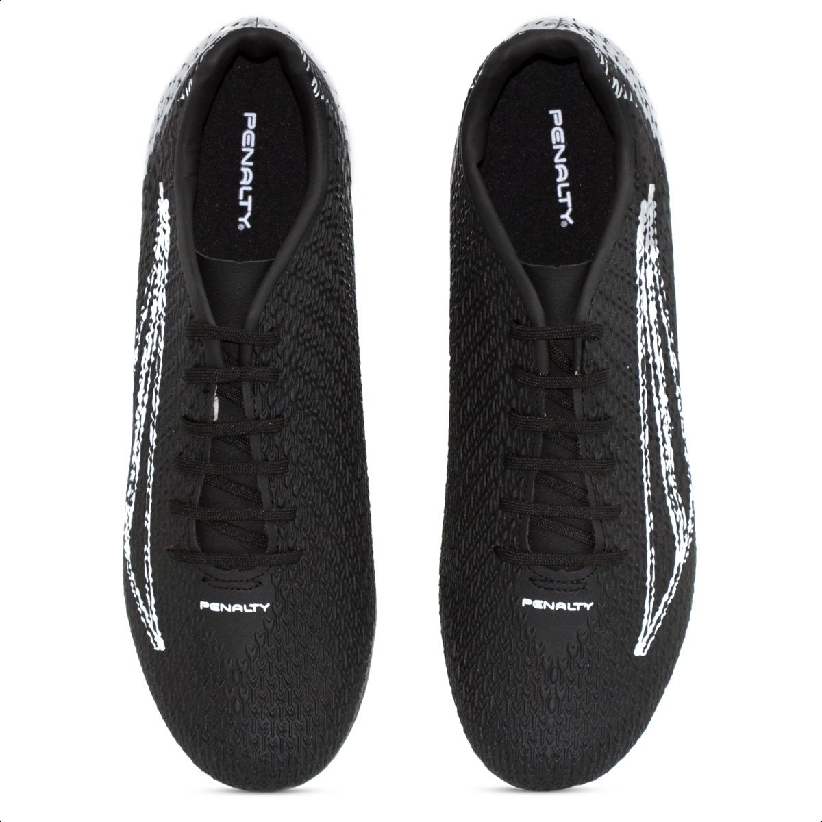 Chuteira Penalty Campo Bravo XXII Preta e Branca  Preto 5