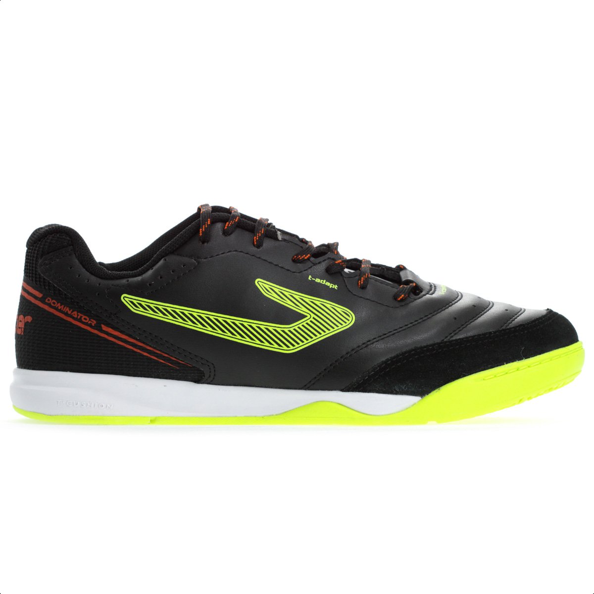 Chuteira Topper Futsal Dominator TD IV Preto e Amarelo - Masculino