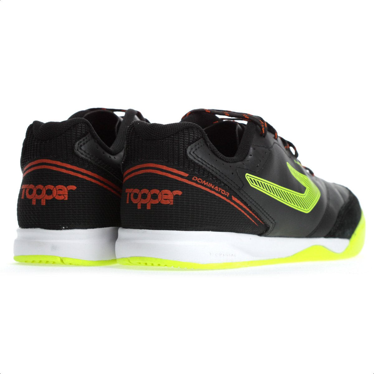 Chuteira Topper Futsal Dominator TD IV Preto e Amarelo - Masculino Preto 4
