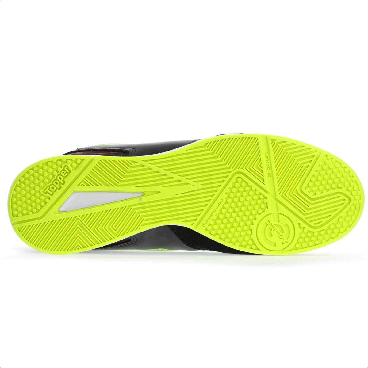 Chuteira Topper Futsal Dominator TD IV Preto e Amarelo - Masculino Preto 6