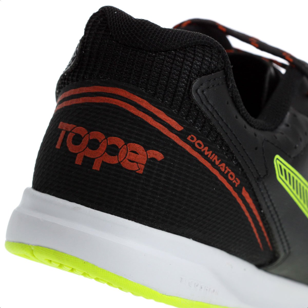 Chuteira Topper Futsal Dominator TD IV Preto e Amarelo - Masculino Preto 8