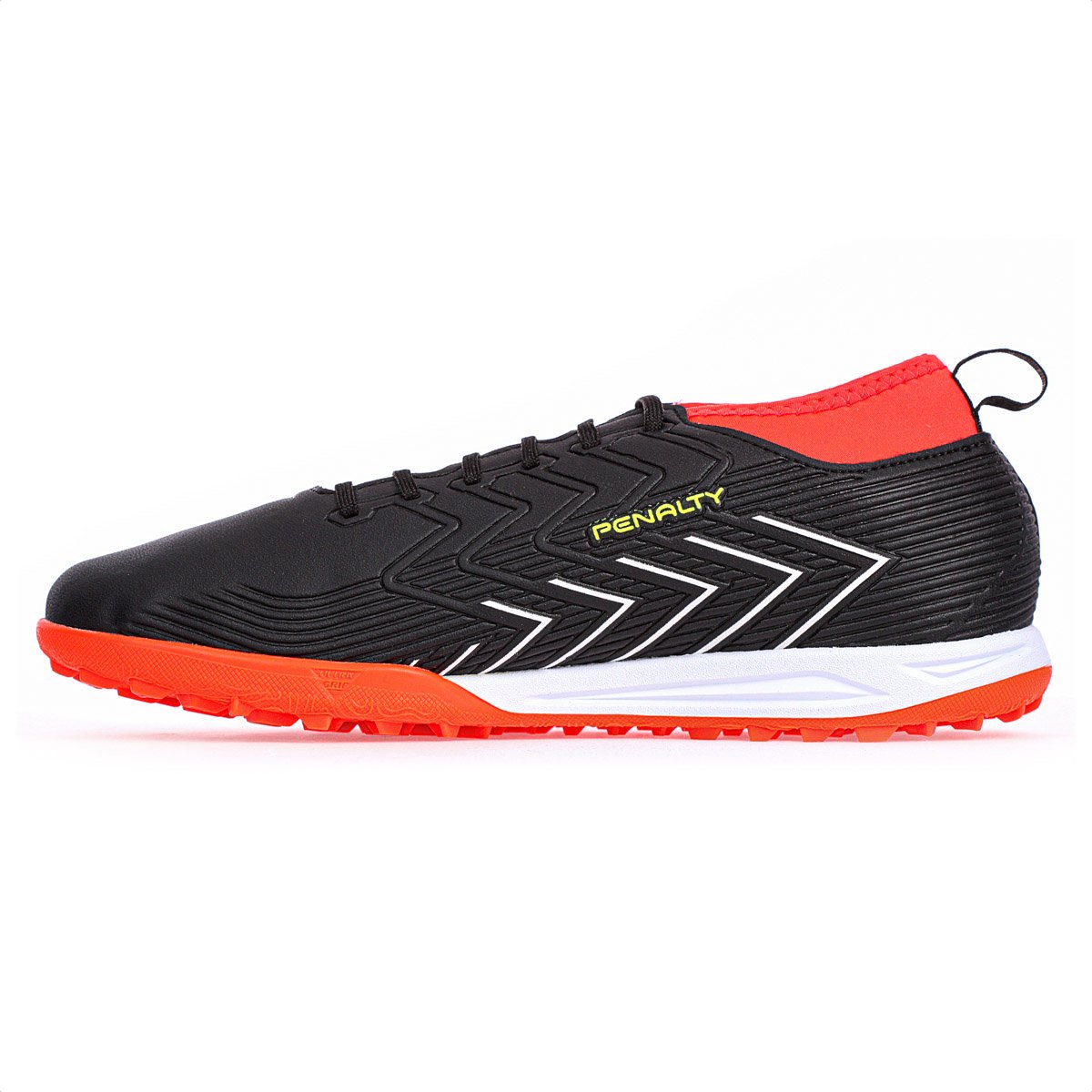 Chuteira Penalty Society Storm Y-3 Preto Branco e Vermelho- Masculina Preto/Laranja 2