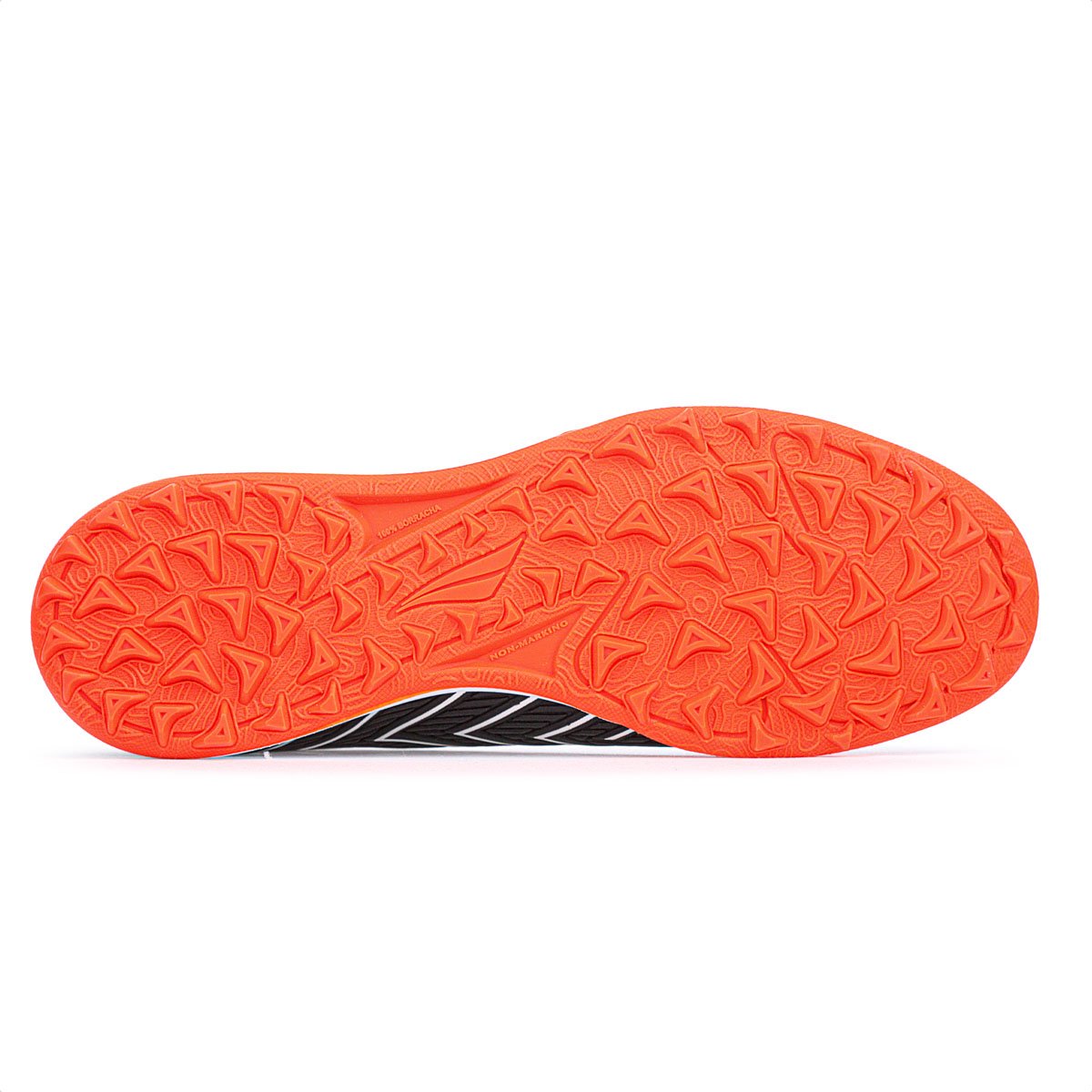 Chuteira Penalty Society Storm Y-3 Preto Branco e Vermelho- Masculina Preto/Laranja 6