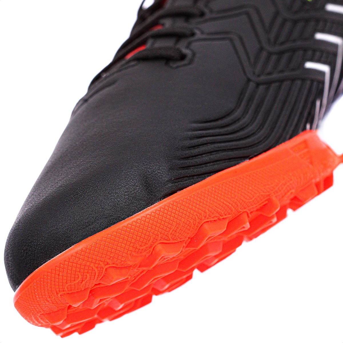 Chuteira Penalty Society Storm Y-3 Preto Branco e Vermelho- Masculina Preto/Laranja 7