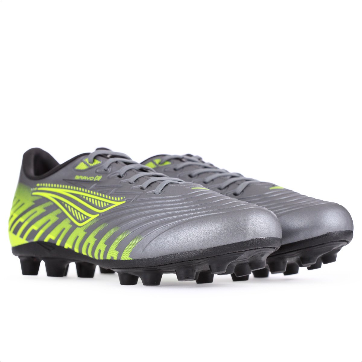 Chuteira Penalty Campo Bravo Y 3.0 Chumbo e Amarelo - Masculino  Cinza/Verde 4