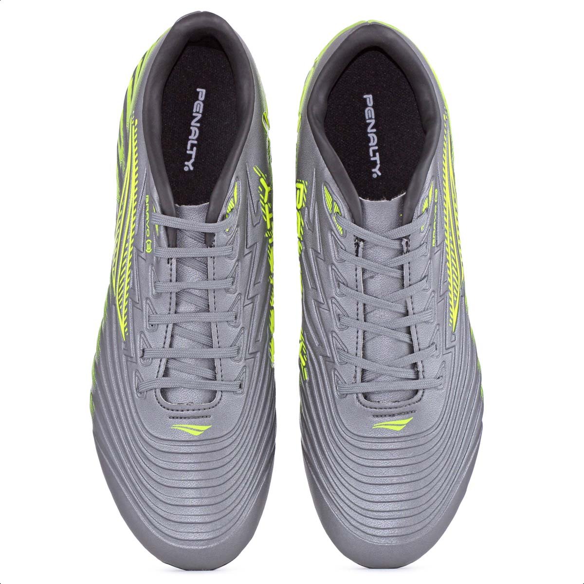 Chuteira Penalty Campo Bravo Y 3.0 Chumbo e Amarelo - Masculino  Cinza/Verde 6