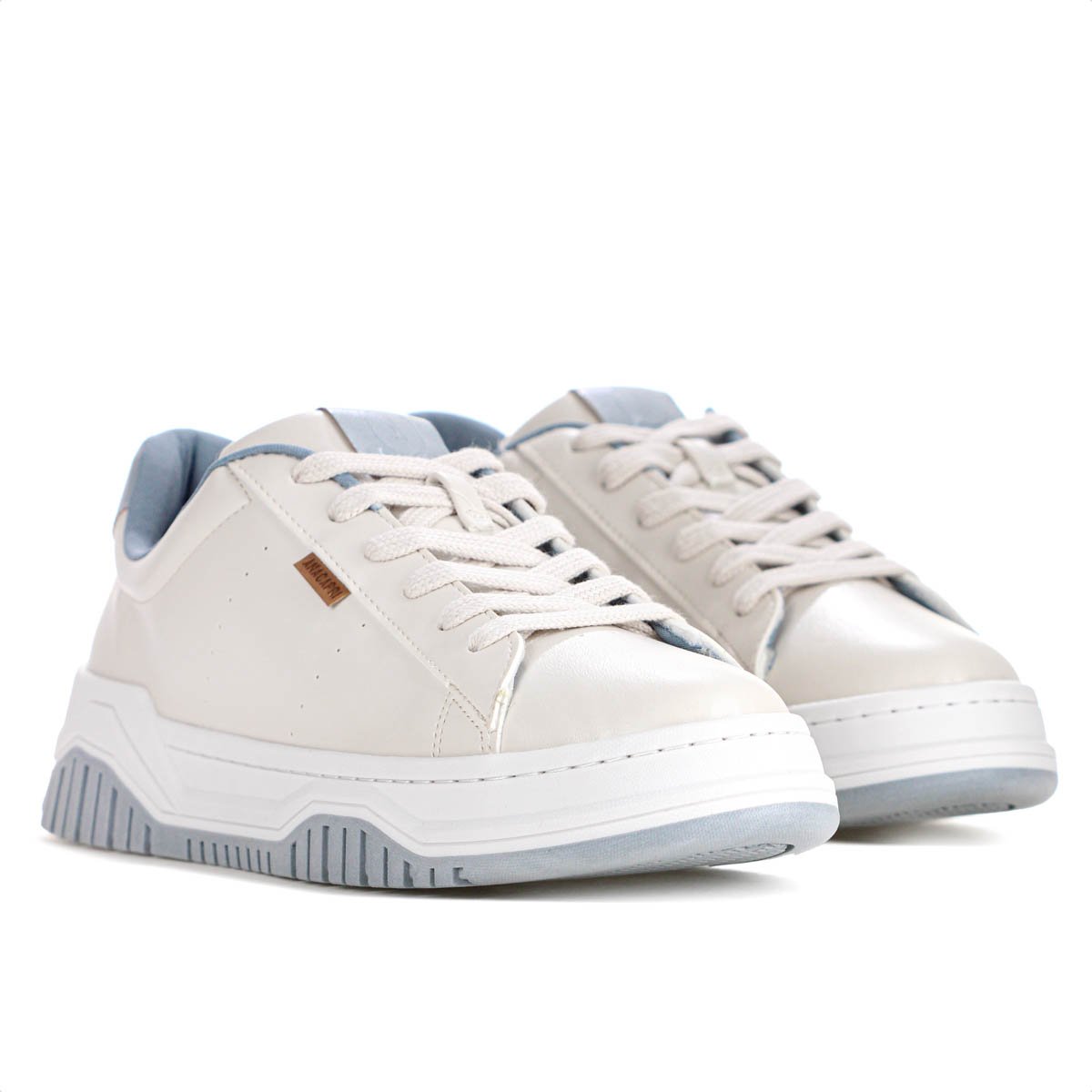 Tenis Anacapri  Alana Creme e Azul - Feminino Bege 4