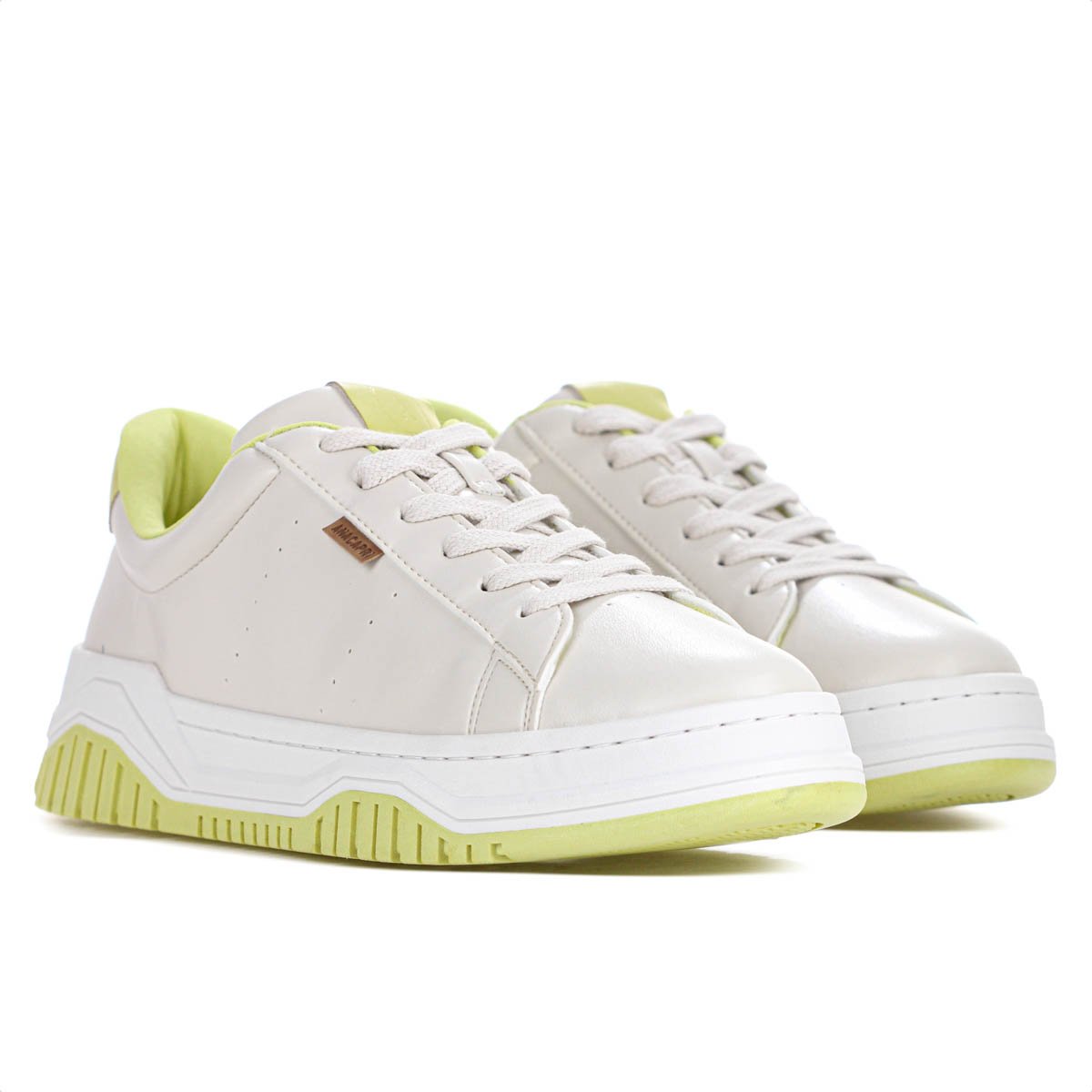 Tenis Anacapri Alana Creme e Verde - Feminino Bege 4