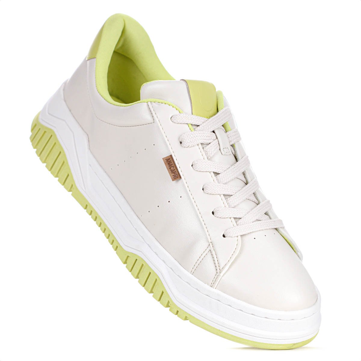 Tenis Anacapri Alana Creme e Verde - Feminino Bege 6