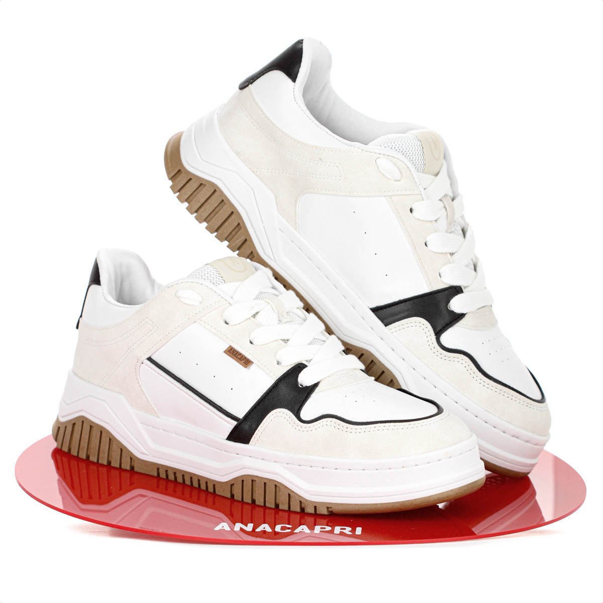 Tenis Anacapri Sofi Virginia Fonseca Branco Preto e Off White - Feminino Branco 8