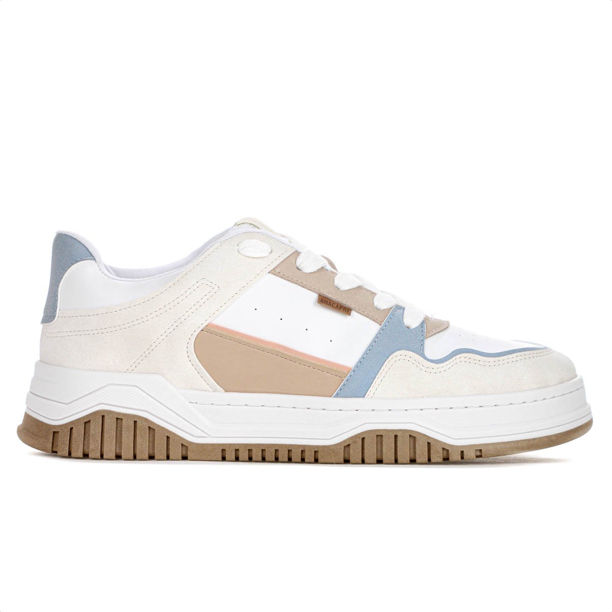 Tenis Anacapri Sofi Virginia Fonseca Branco Marrom e Azul - Feminino 