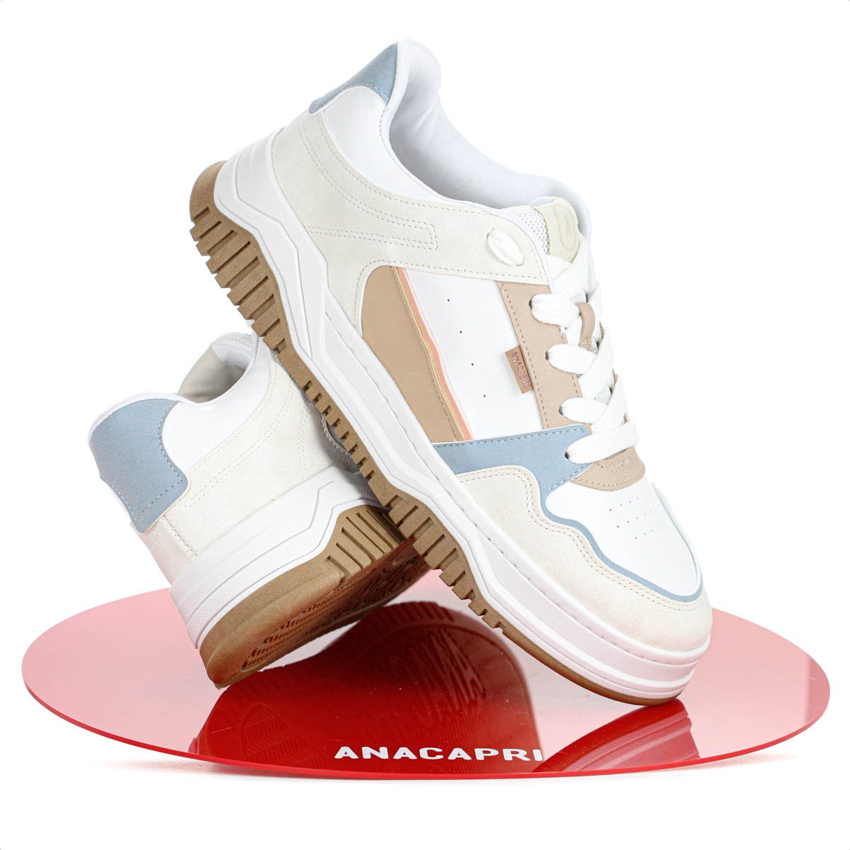 Tenis Anacapri Sofi Virginia Fonseca Branco Marrom e Azul - Feminino  Branco 8