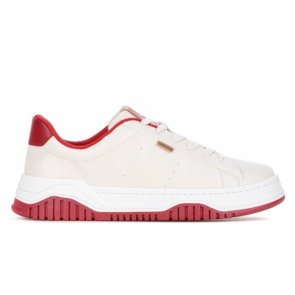 Tenis Anacapri Alana Creme e Vermelho - Feminino