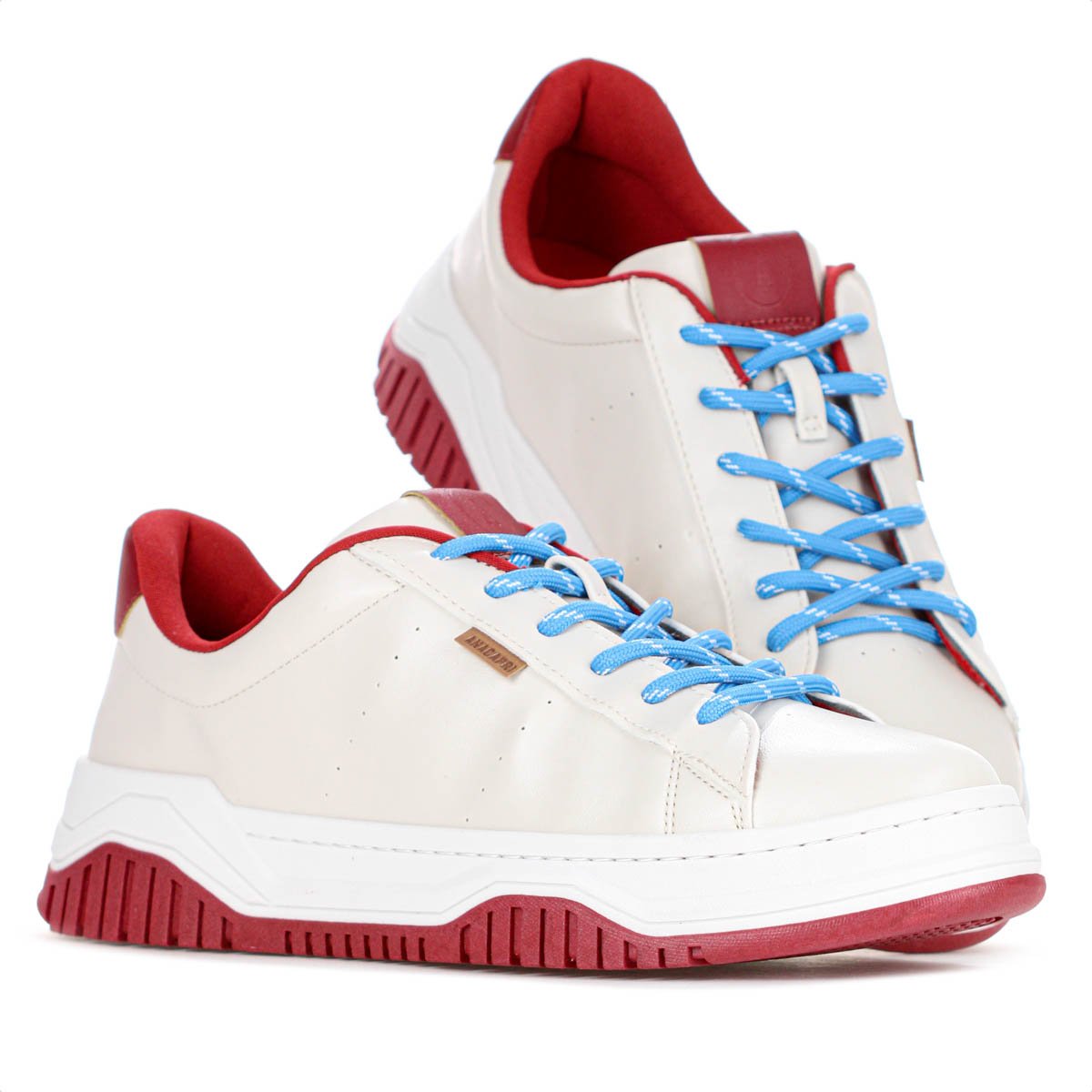 Tenis Anacapri Alana Creme e Vermelho - Feminino Bege 2