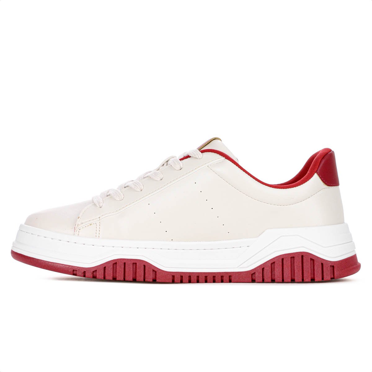 Tenis Anacapri Alana Creme e Vermelho - Feminino Bege 3