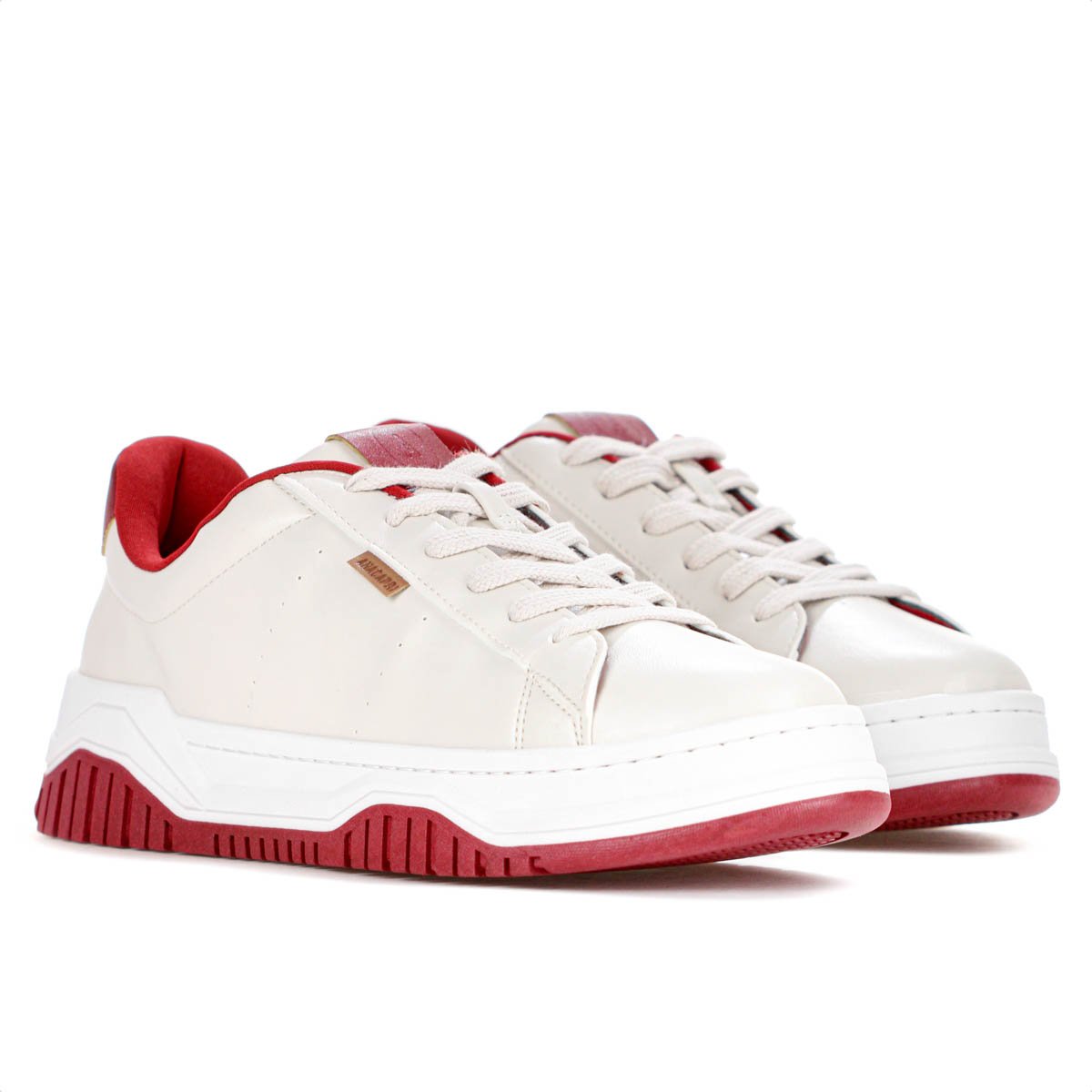 Tenis Anacapri Alana Creme e Vermelho - Feminino Bege 4