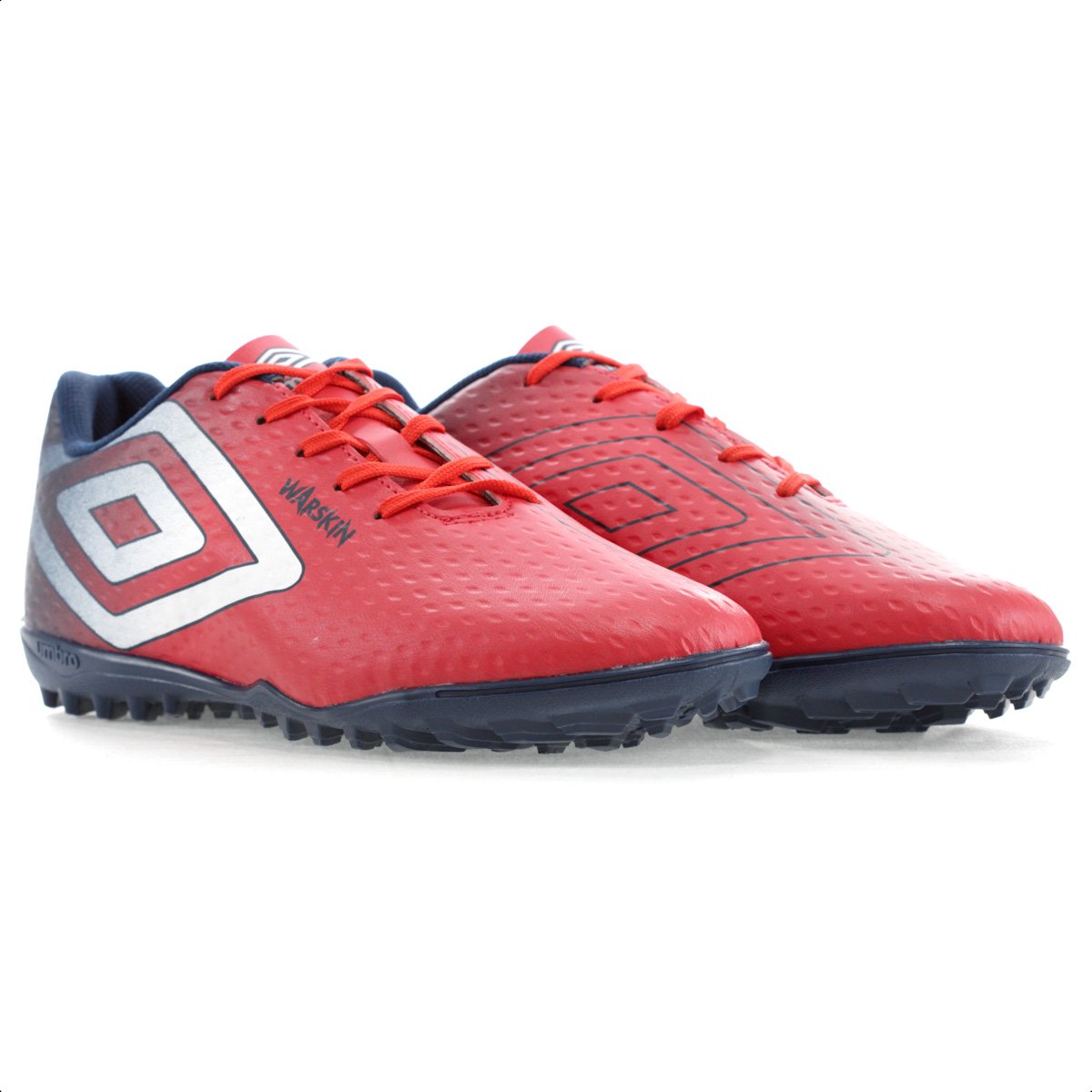 Chuteira Umbro Society Warskin Vermelha e Marinho - Masculina Vermelho 4