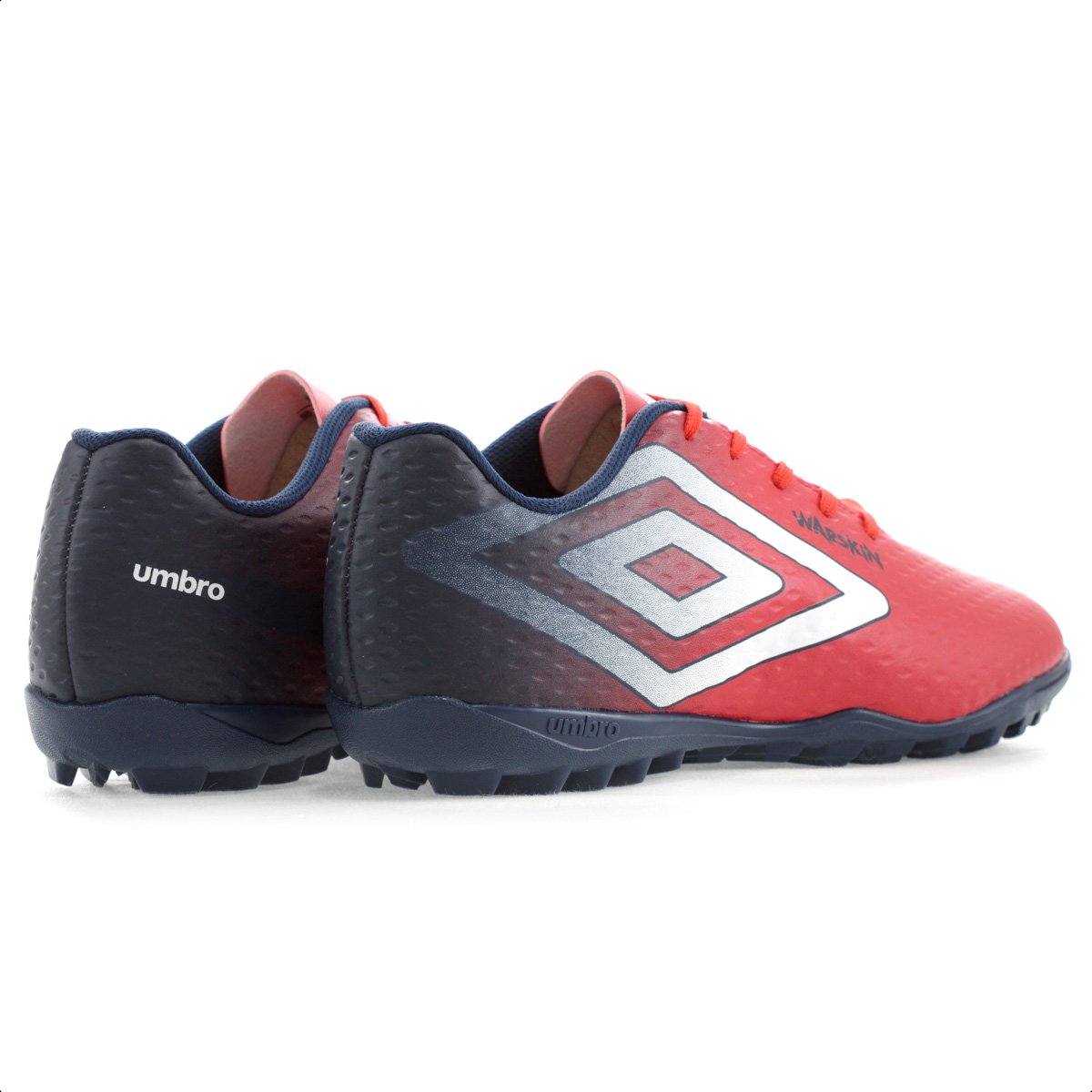 Chuteira Umbro Society Warskin Vermelha e Marinho - Masculina Vermelho 5
